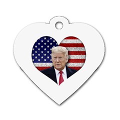 Trump President Sticker Design Dog Tag Heart (one Side) by dflcprintsclothing