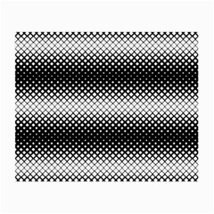 Geometrical Blocks, Rhombus Black And White Pattern Small Glasses Cloth (2 Sides) by Casemiro