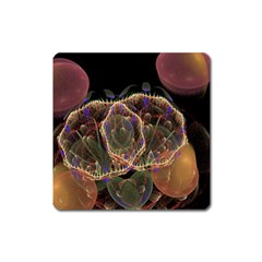 Fractal Geometry Square Magnet by Sparkle