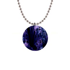 Fractal Web 1  Button Necklace by Sparkle