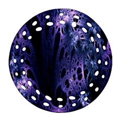 Fractal Web Round Filigree Ornament (two Sides) by Sparkle