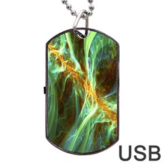 Abstract Illusion Dog Tag Usb Flash (one Side) by Sparkle