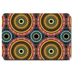 Aztec Multicolor Mandala Large Doormat  by tmsartbazaar