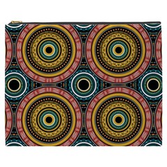 Aztec Multicolor Mandala Cosmetic Bag (xxxl) by tmsartbazaar