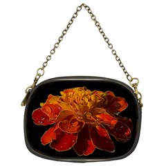 Marigold On Black Chain Purse (one Side) by MichaelMoriartyPhotography