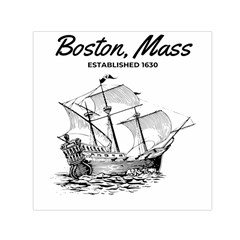 Boston  Mass Small Satin Scarf (square) by MichaelMoriartyPhotography