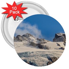 Snowy Andes Mountains, Patagonia - Argentina 3  Buttons (10 Pack)  by dflcprintsclothing