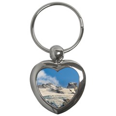 Snowy Andes Mountains, Patagonia - Argentina Key Chain (Heart)