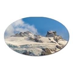 Snowy Andes Mountains, Patagonia - Argentina Oval Magnet by dflcprintsclothing