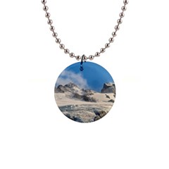 Snowy Andes Mountains, Patagonia - Argentina 1  Button Necklace