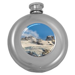 Snowy Andes Mountains, Patagonia - Argentina Round Hip Flask (5 oz)