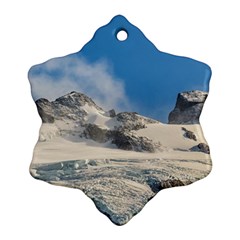 Snowy Andes Mountains, Patagonia - Argentina Snowflake Ornament (Two Sides)