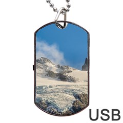 Snowy Andes Mountains, Patagonia - Argentina Dog Tag USB Flash (Two Sides)