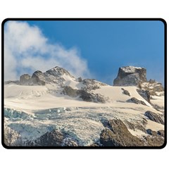 Snowy Andes Mountains, Patagonia - Argentina Double Sided Fleece Blanket (Medium) 