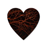 Dark Forest Scene Print Heart Magnet Front