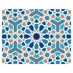 Arabic Geometric Design Pattern  Double Sided Flano Blanket (medium)  by LoolyElzayat