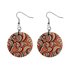 Psychedelic Swirls Mini Button Earrings by Filthyphil