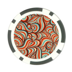 Psychedelic Swirls Poker Chip Card Guard by Filthyphil