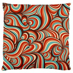 Psychedelic Swirls Large Cushion Case (one Side) by Filthyphil