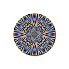 Psychedelic Wormhole Rubber Coaster (round)  by Filthyphil