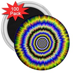 Psychedelic Blackhole 3  Magnets (100 Pack) by Filthyphil