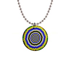 Psychedelic Blackhole 1  Button Necklace by Filthyphil