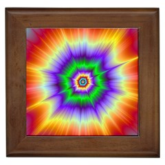 Psychedelic Explosion Framed Tile by Filthyphil