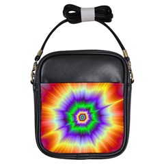 Psychedelic Trance Girls Sling Bag by Filthyphil