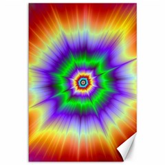 Psychedelic Explosion Canvas 12  X 18  by Filthyphil