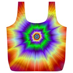 Psychedelic Explosion Full Print Recycle Bag (xl) by Filthyphil