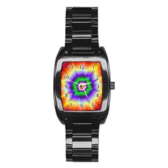 Psychedelic Big Bang Stainless Steel Barrel Watch