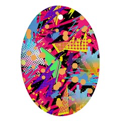 Psychedelic Geometry Ornament (oval) by Filthyphil