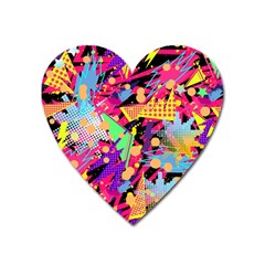 Psychedelic Geometry Heart Magnet