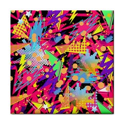 Psychedelic Geometry Face Towel by Filthyphil