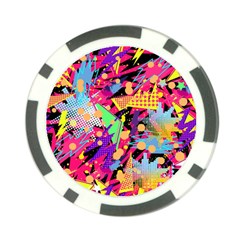 Psychedelic Geometry Poker Chip Card Guard (10 Pack)