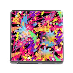 Psychedelic Geometry Memory Card Reader (square 5 Slot) by Filthyphil