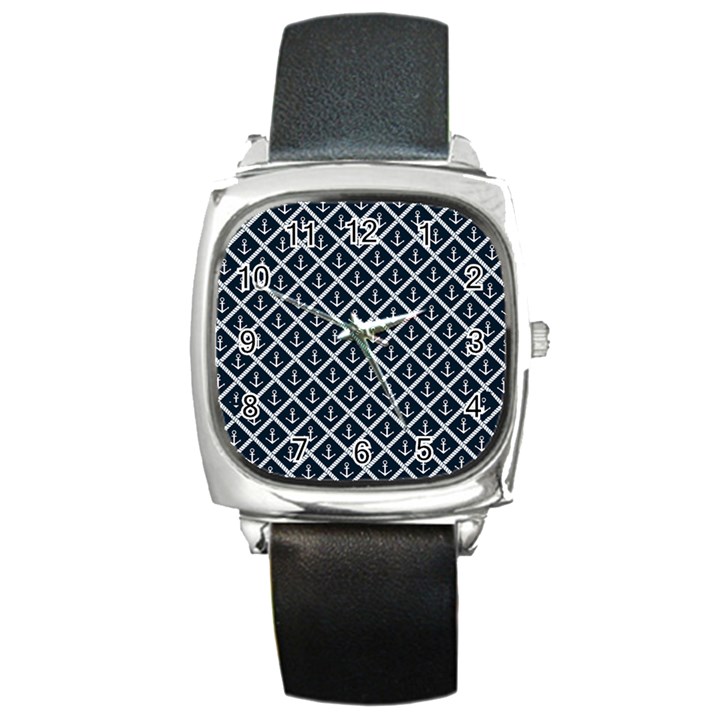 Anchors  Square Metal Watch