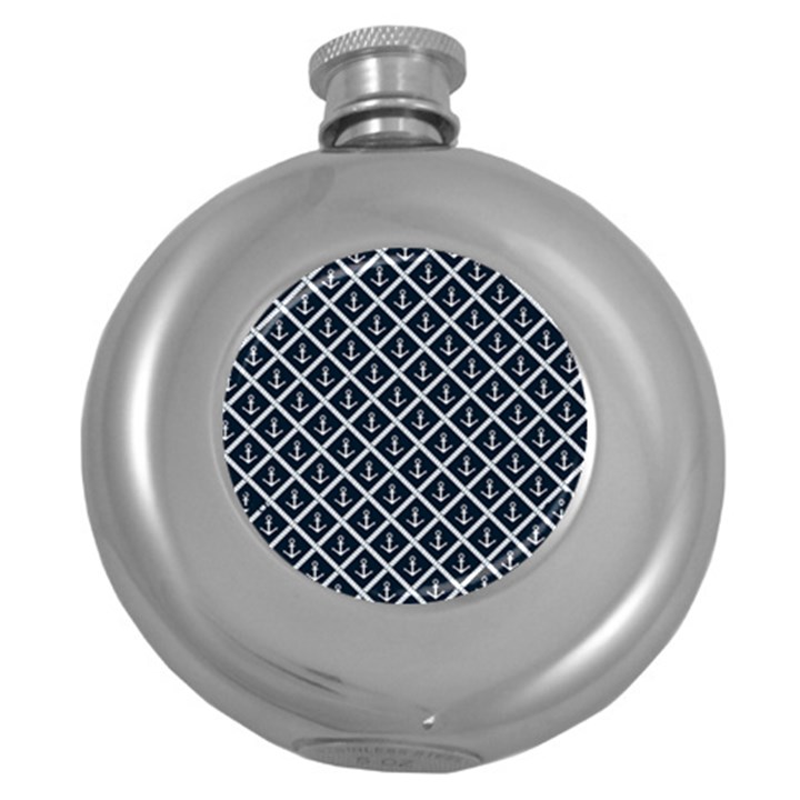 Anchors  Round Hip Flask (5 oz)