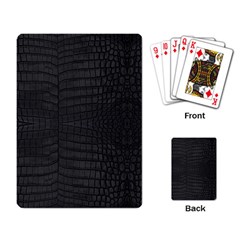Black Crocodile Skin Playing Cards Single Design (rectangle) by LoolyElzayat