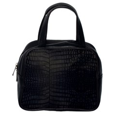 Black Crocodile Skin Classic Handbag (one Side) by LoolyElzayat