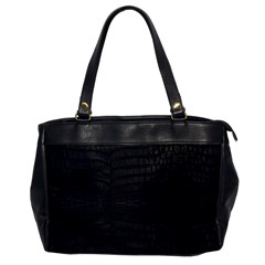 Black Crocodile Skin Oversize Office Handbag by LoolyElzayat