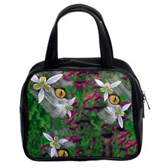 Illustrations Color Cat Flower Abstract Textures Classic Handbag (two Sides)