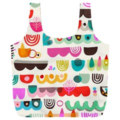 Scandinavian Folk Art Wave Craze Full Print Recycle Bag (xxxl) by andStretch