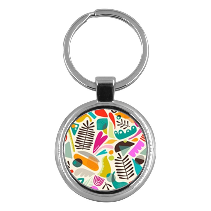 Scandinavian Folk Art Random Fandom Key Chain (Round)