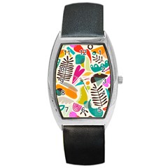 Scandinavian Folk Art Random Fandom Barrel Style Metal Watch by andStretch