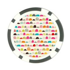 Scandinavian Folk Art Rainbow Road Poker Chip Card Guard (10 pack)