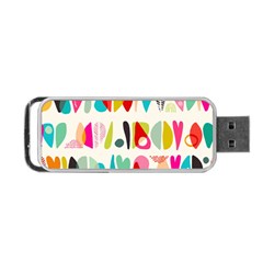 Scandinavian Folk Art Halfsies Portable Usb Flash (one Side) by andStretch