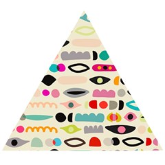 Scandinavian Folk Art Eye Spy Wooden Puzzle Triangle by andStretch