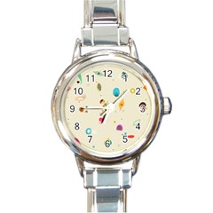 Dots, Spots, And Whatnot Round Italian Charm Watch by andStretch