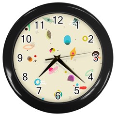 Dots, Spots, And Whatnot Wall Clock (black) by andStretch